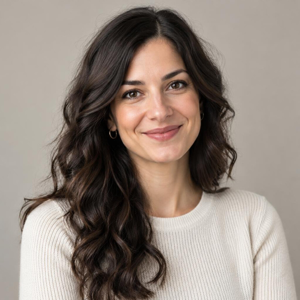 Portrait of a young creative woman smiling